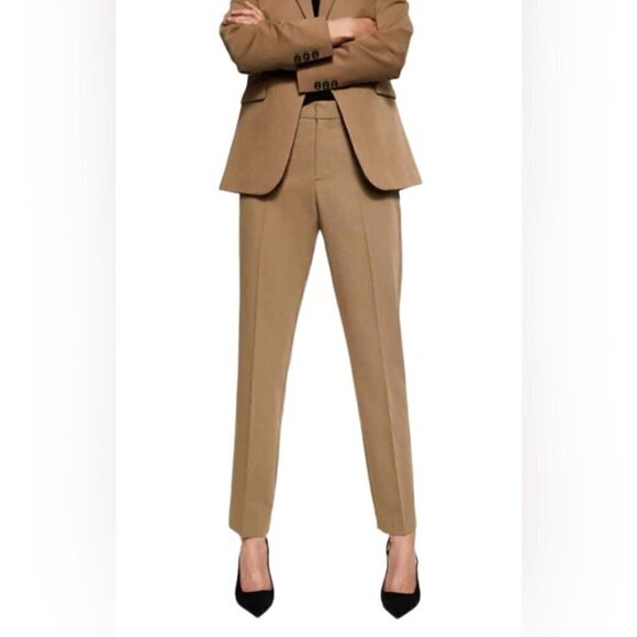 Mango, Women's Pleated suit trousers, Color: Medium Brown. Size: 1 (US). NWT. - Picture 4 of 11